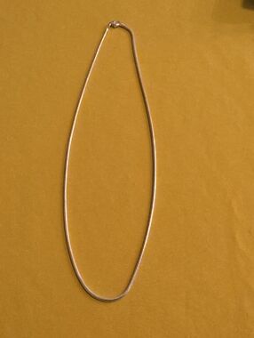 Beautiful Sterling Silver Rounded Snake Chain Necklace - Marked 925 Italy